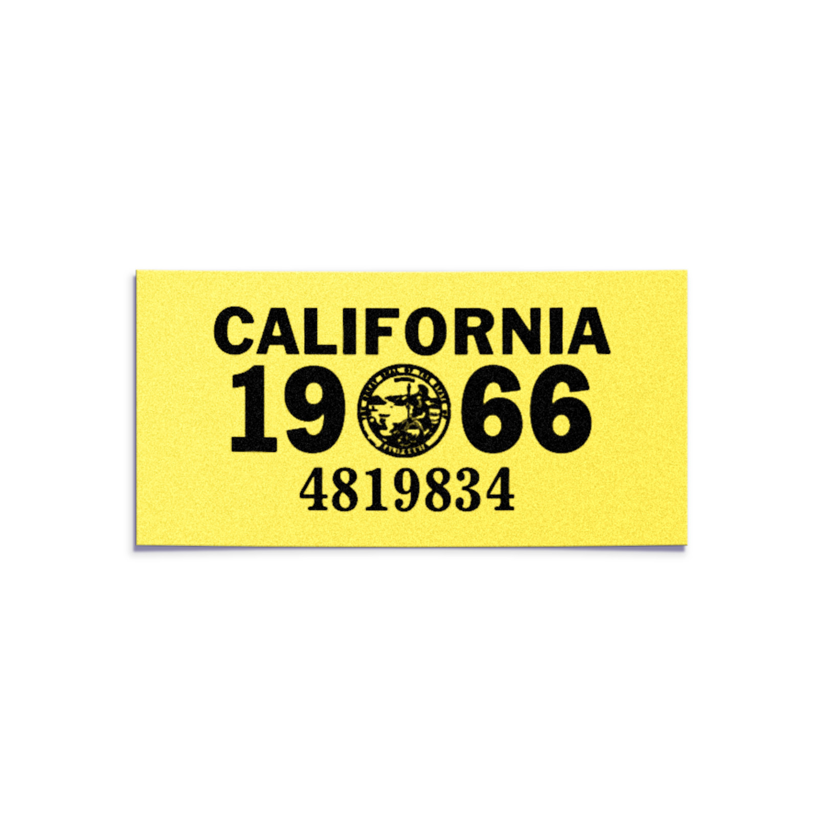1966 California License Plate Year Sticker - YOM - CA DMV Registration Tab 1966 California License Plate Year Sticker - YOM - CA DMV Registration Tab