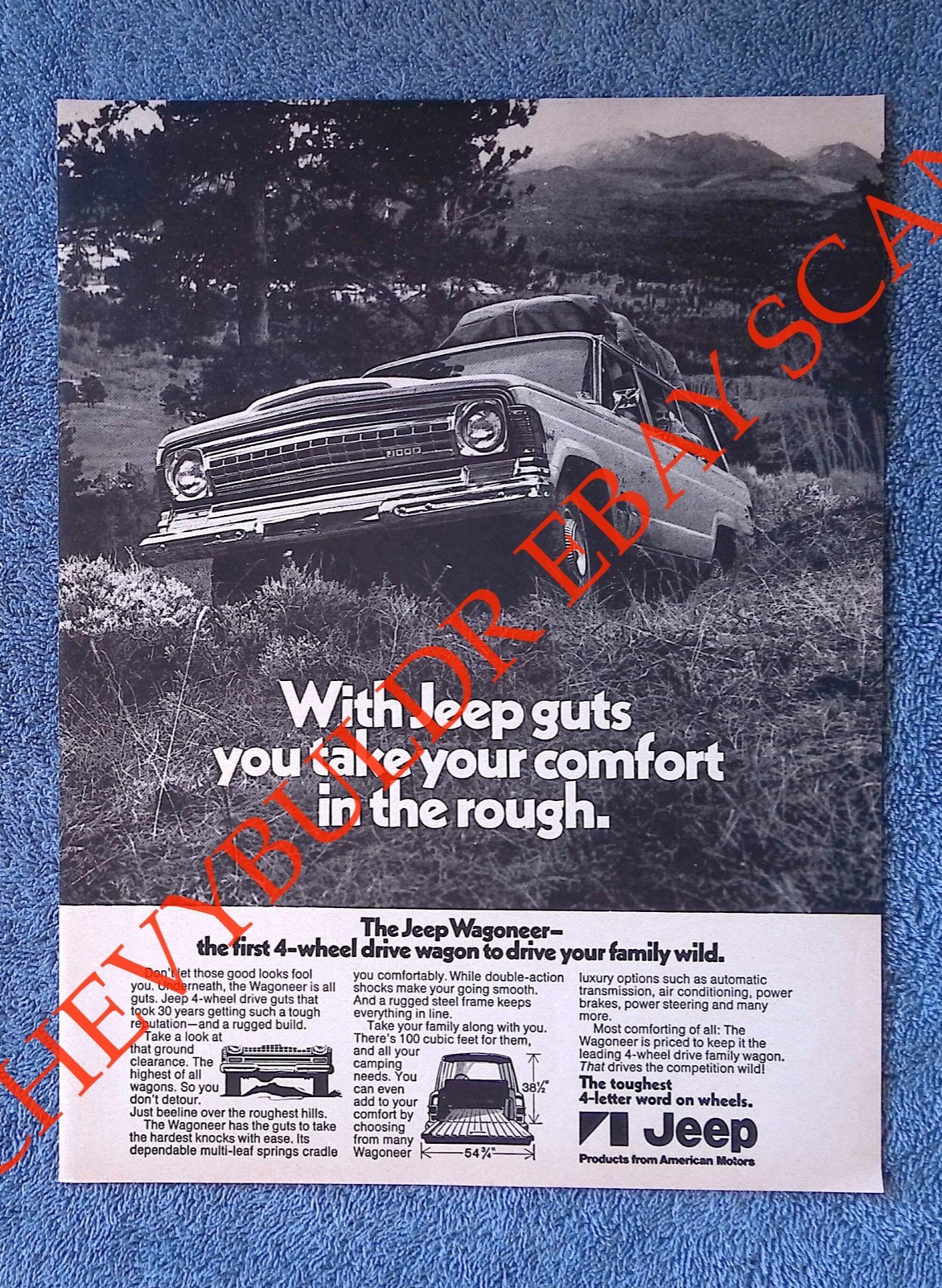 1971 Jeep Wagoneer Vintage Ad "With Jeep Guts You Take Your Comfort in the Rough 1971 Jeep Wagoneer Vintage Ad "With Jeep Guts You Take Your Comfort in the Rough