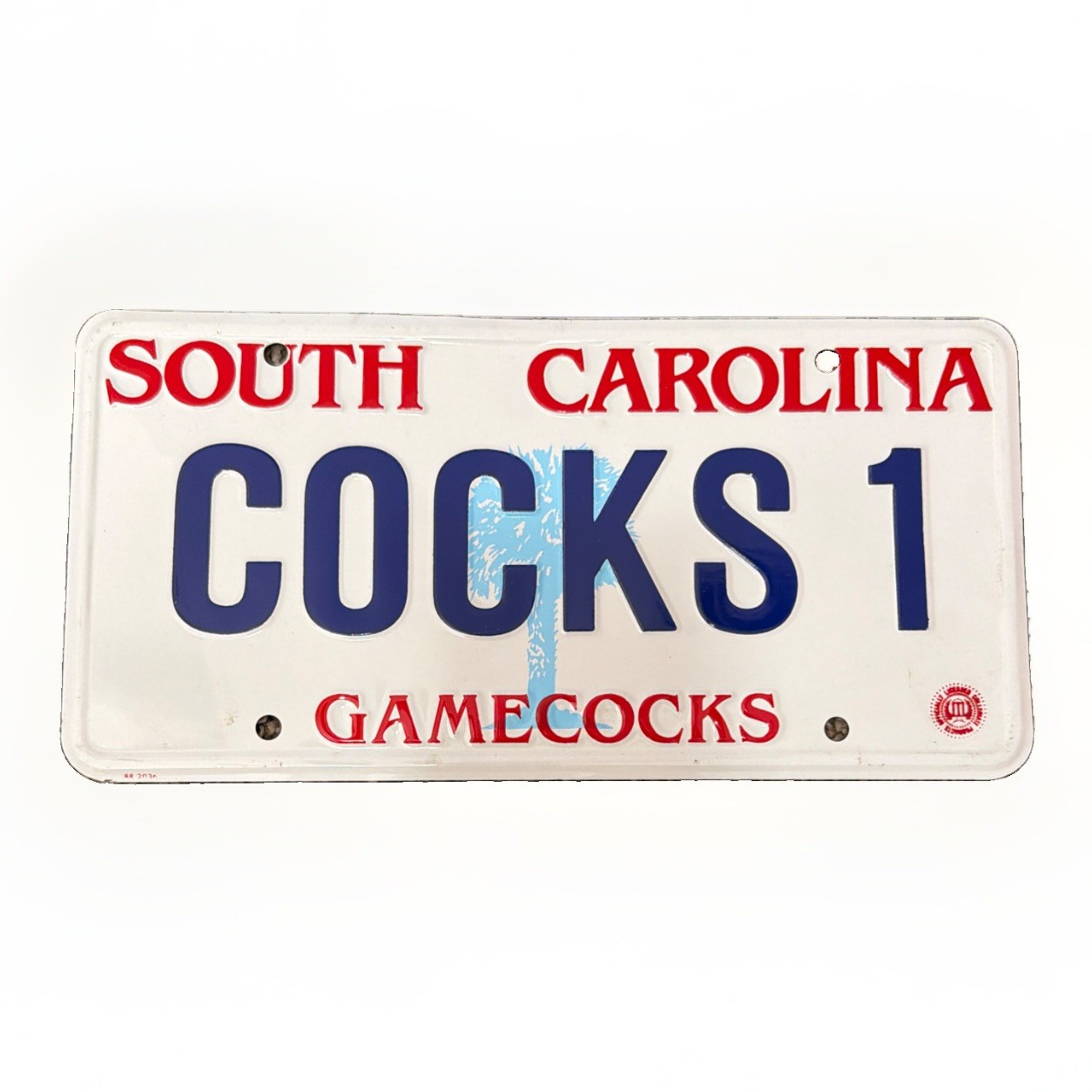 South Carolina Gamecocks Fan Booster License Plate Embossed Metal