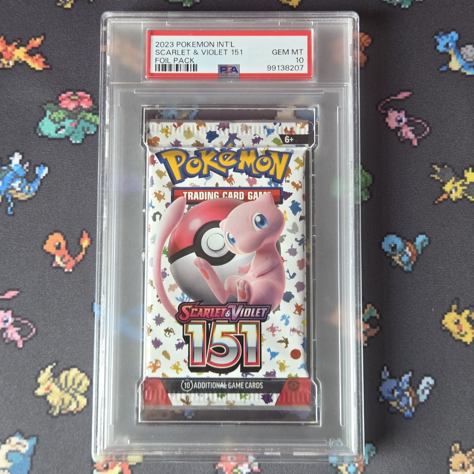 Pokemon TCG PSA 10 Gem Mint Scarlet Violet 151 Sealed Booster Pack Graded Slab Pokemon TCG PSA 10 Gem Mint Scarlet Violet 151 Sealed Booster Pack Graded Slab