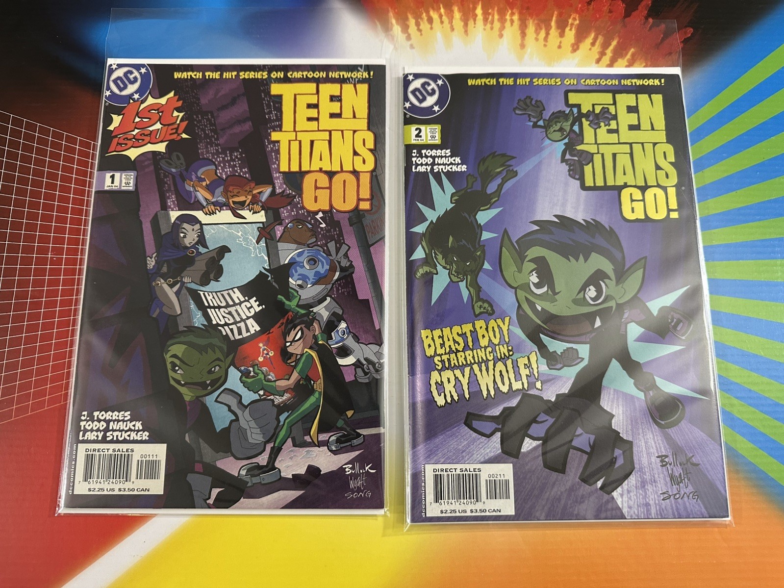 TEEN TITANS GO #1 & 2 DC COMICS 2003 1ST APPEARANCE NM LOT FACTORY CUT ERROR TEEN TITANS GO #1 & 2 DC COMICS 2003 1ST APPEARANCE NM LOT FACTORY CUT ERROR