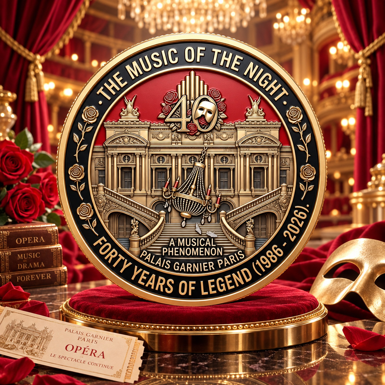 Phantom of the Opera 40th Anniversary 1986-2026 Commemorative Coin, V02 Phantom of the Opera 40th Anniversary 1986-2026 Commemorative Coin, V02