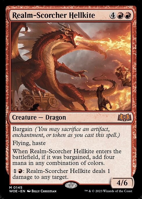 [MTG] Realm-Scorcher Hellkite (0145) (WOE) NM