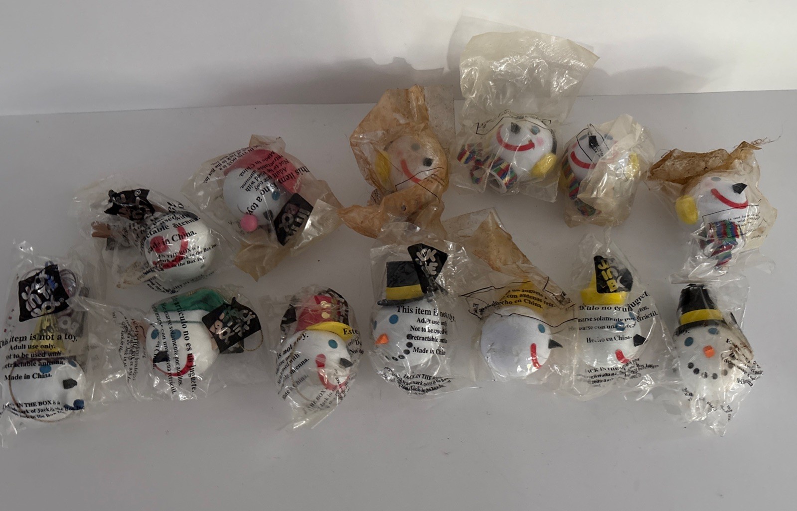 Jack In The Box Antenna Ball Toppers Lot of 13 - New In Wrapper - Jack In The Box Antenna Ball Toppers Lot of 13 - New In Wrapper -
