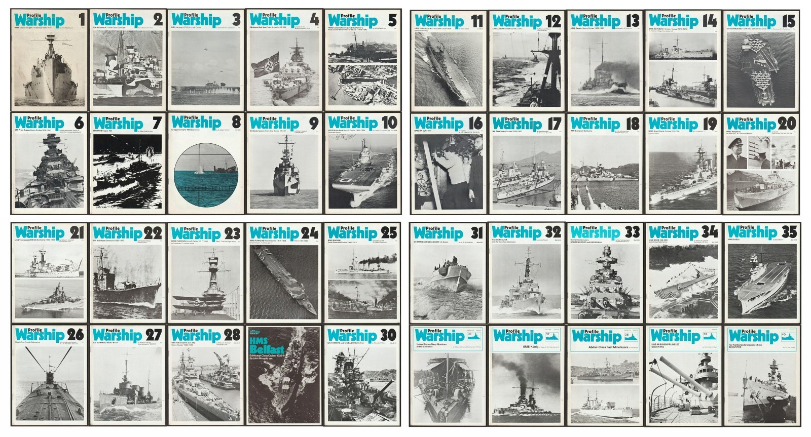 COMPLETE SET 40 WARSHIP PROFILES SOFTBOUND 24 PAGE NAVAL WARFARE BOOKLETS (EXMT) COMPLETE SET 40 WARSHIP PROFILES SOFTBOUND 24 PAGE NAVAL WARFARE BOOKLETS (EXMT)
