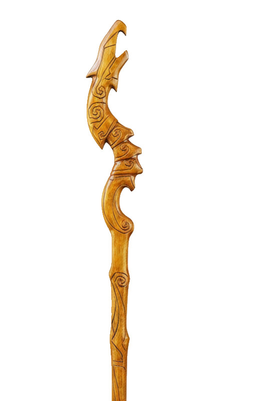 Skyrim Dragon Priest Staff Replica – Handcrafted Wooden Cosplay Prop