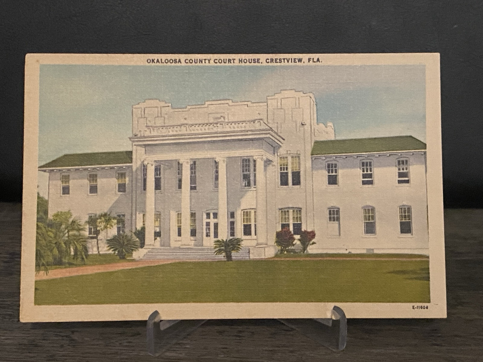 Vintage Postcard Okaloosa County Court House Crestview, Florida - Linen 🔥😊 Vintage Postcard Okaloosa County Court House Crestview, Florida - Linen 🔥😊