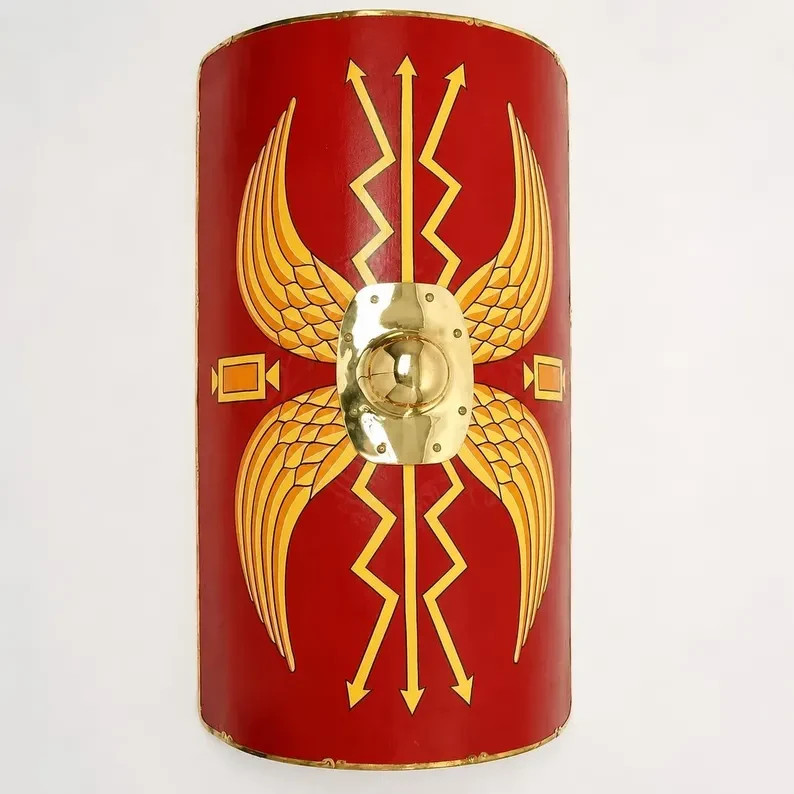 Roman Scutum Shield Handcrafted Steel Legionary Shield Reenactment Decorative Roman Scutum Shield Handcrafted Steel Legionary Shield Reenactment Decorative