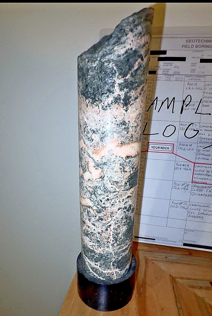 Relinquished Deep Rock Core Sample With Original Rock Core Field Log (137ft) Relinquished Deep Rock Core Sample With Original Rock Core Field Log (137ft)