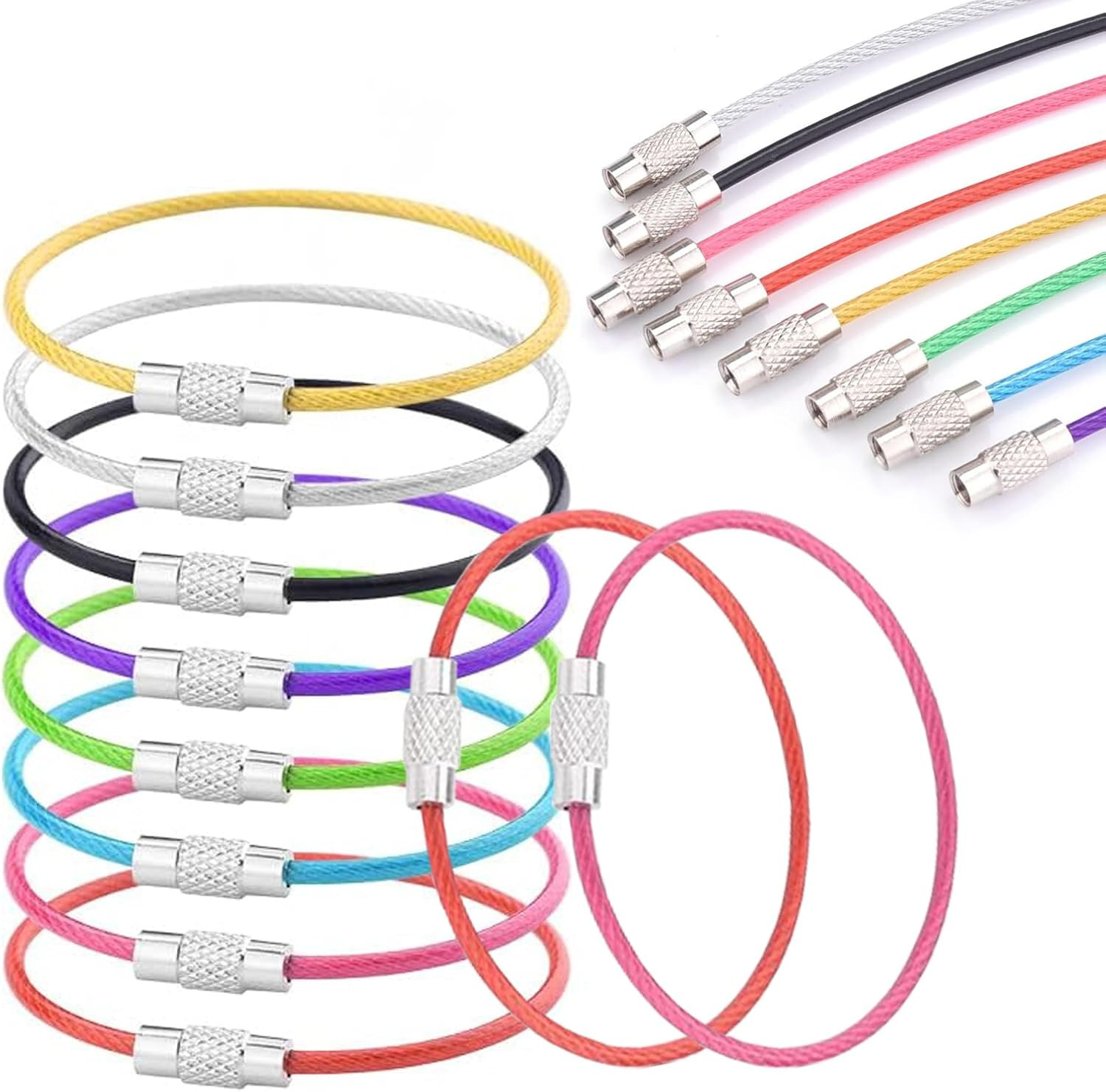 32 Pack Stainless Steel Loops, Keyrings, for Luggage Tag Keepe | 2Mm Stainless 32 Pack Stainless Steel Loops, Keyrings, for Luggage Tag Keepe | 2Mm Stainless