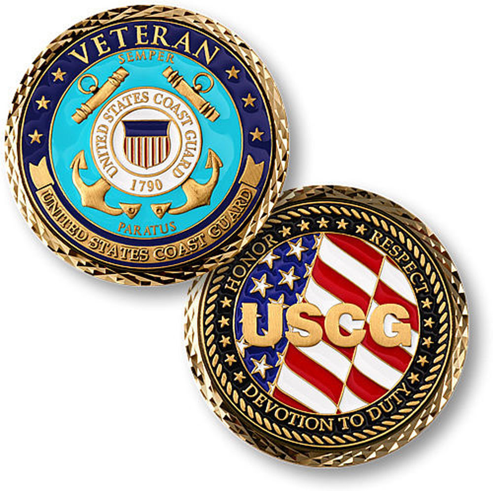 NEW USCG U.S. Coast Guard Veteran Challenge Coin. NEW USCG U.S. Coast Guard Veteran Challenge Coin.