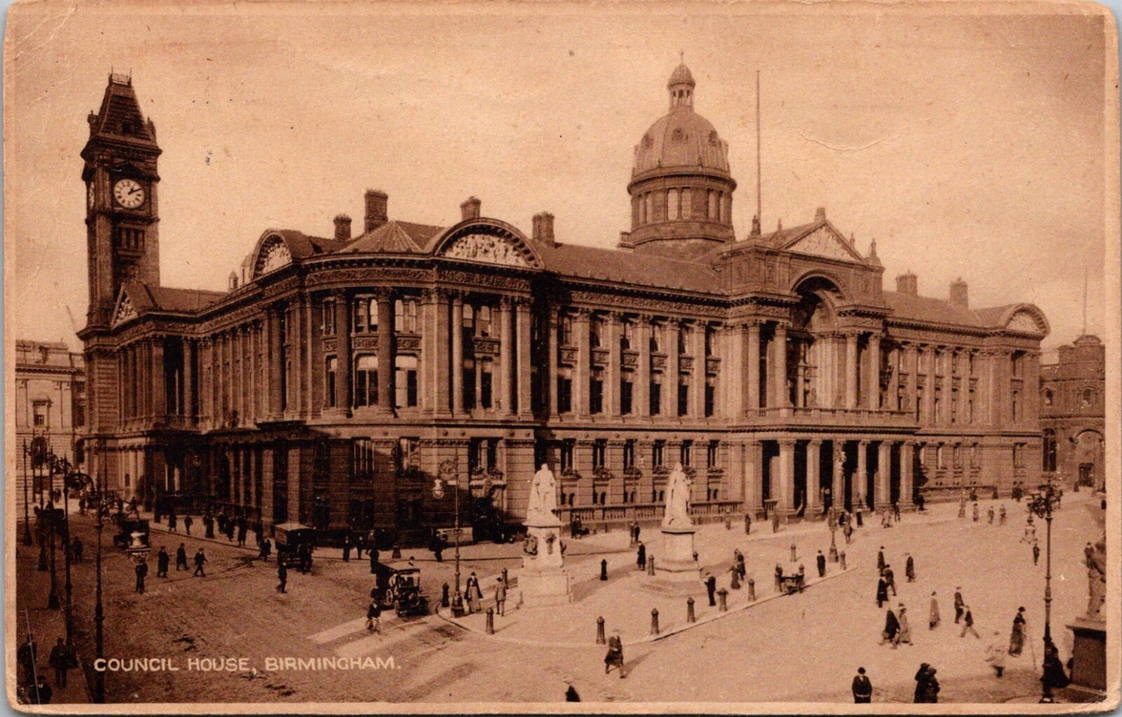 RPPC Birmingham England Council House Postcard c. 1919