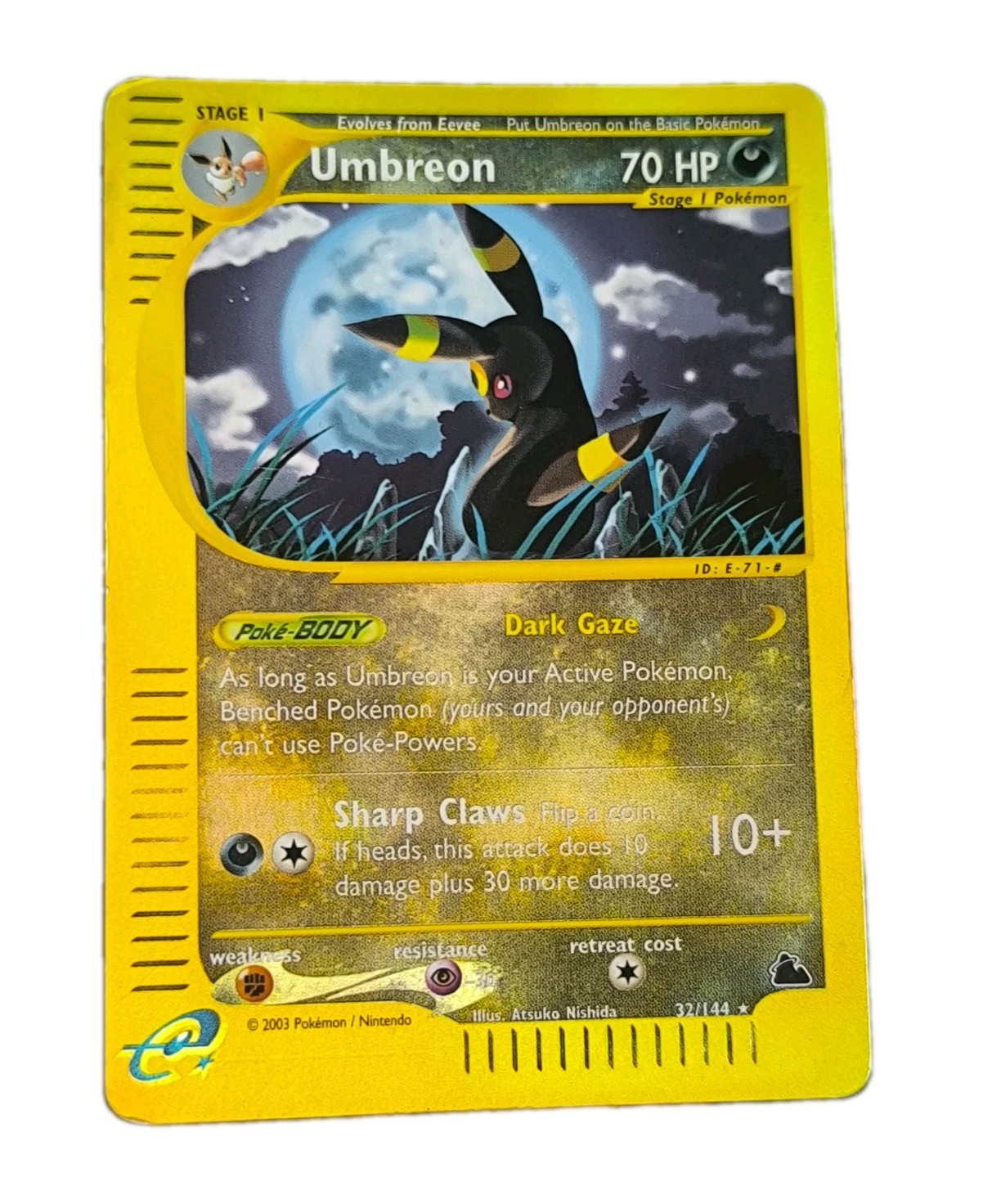 Umbreon Skyridge Reverse 32/144 Eng good E-Series - Pokemon TCG GGC Cards Umbreon Skyridge Reverse 32/144 Eng good E-Series - Pokemon TCG GGC Cards
