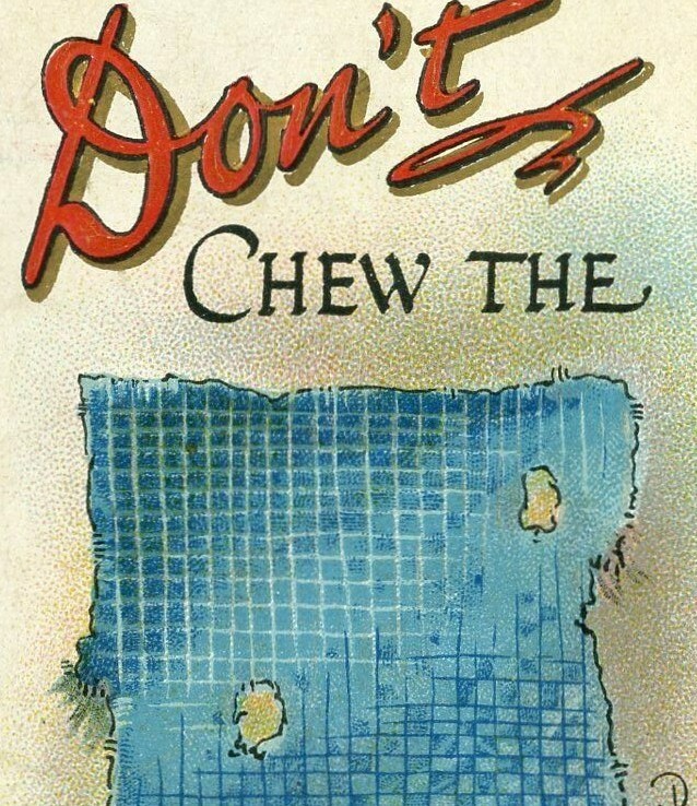 1909 "Don't Chew" Postcard Raphael Tuck & Sons Postcard UK Vintage 