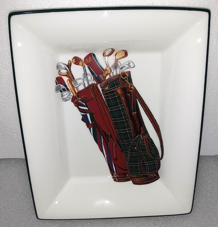 Vintage 1992 Ralph Lauren Golf by Wedgwood Ceramic Golf Bag Tray Vintage 1992 Ralph Lauren Golf by Wedgwood Ceramic Golf Bag Tray