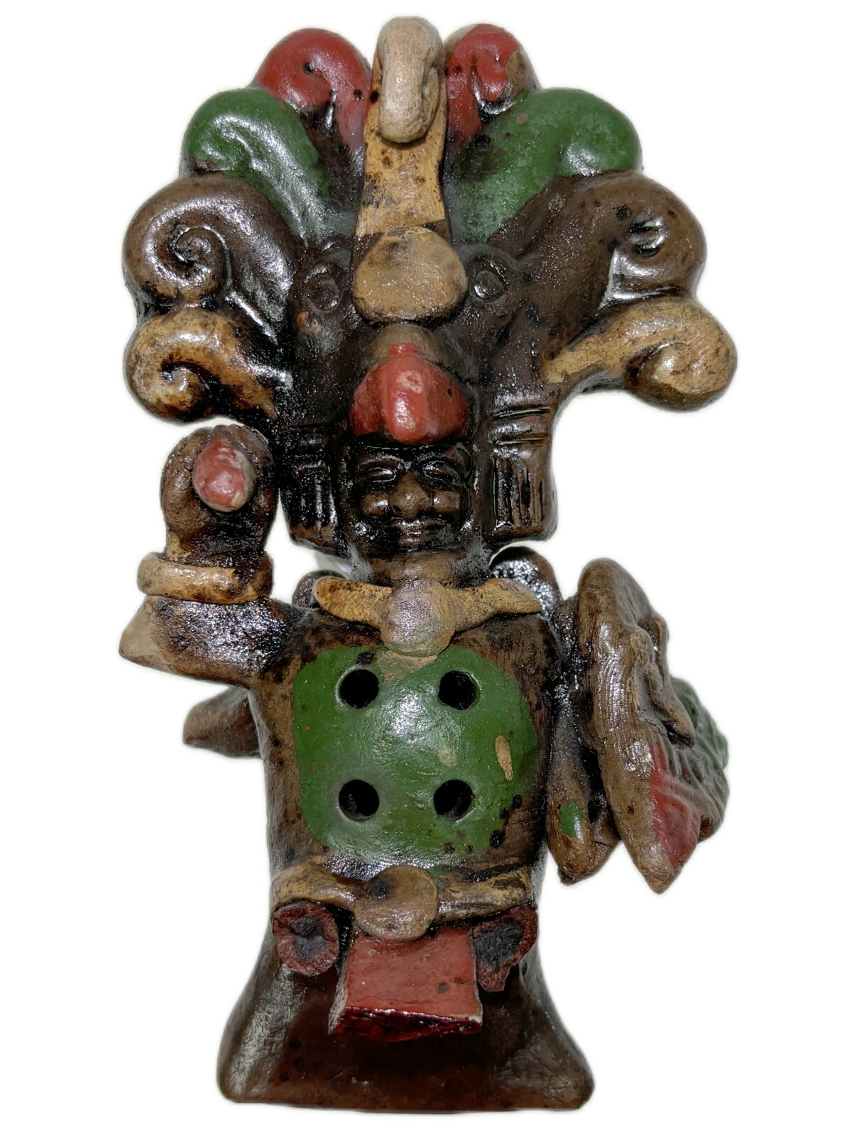 Mayan Flute Aztec Whistle Folk Art Clay Tribal Native 6” x 4” Mayan Flute Aztec Whistle Folk Art Clay Tribal Native 6” x 4”