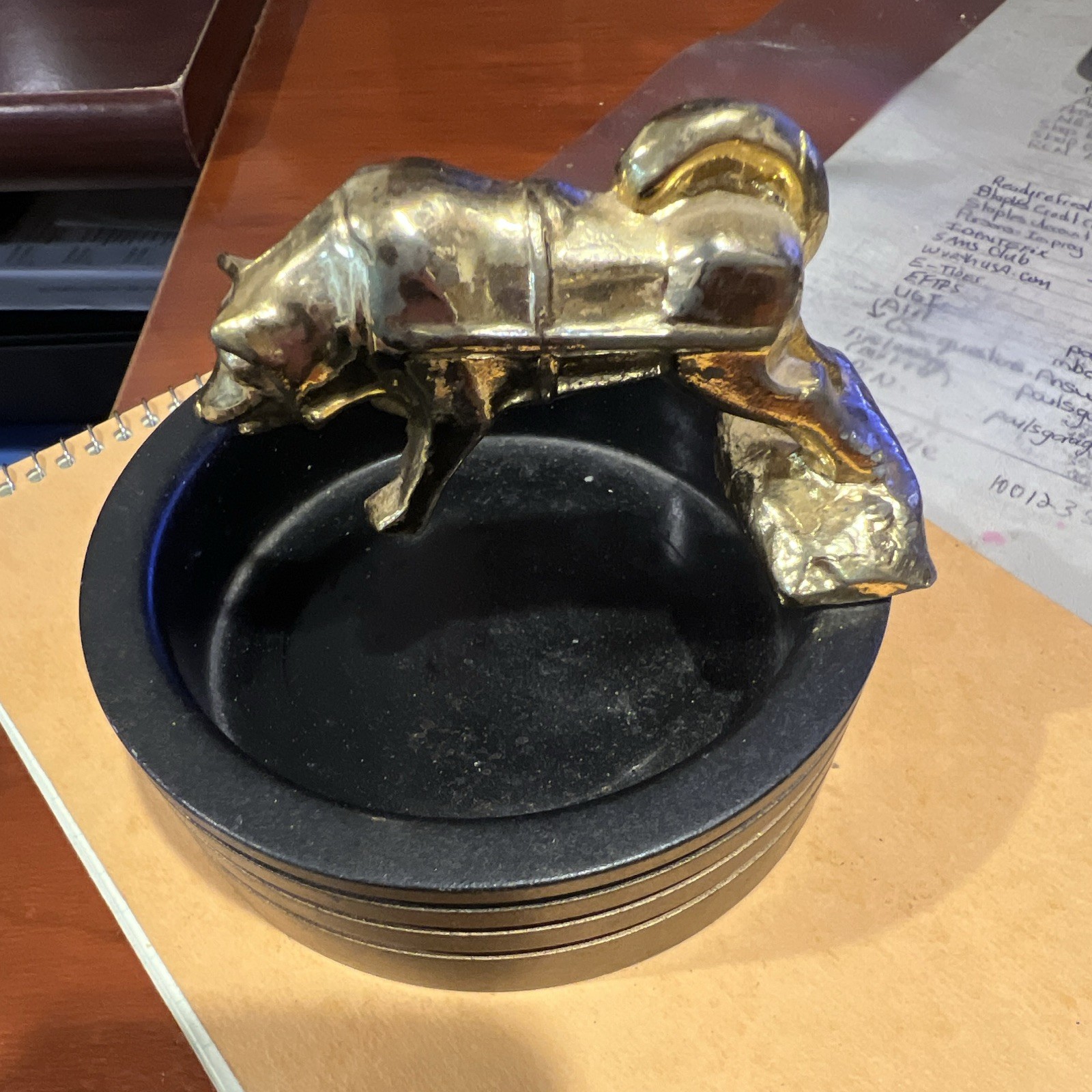 Rare Vintage Brockway truck ashtray made of a engine piston 