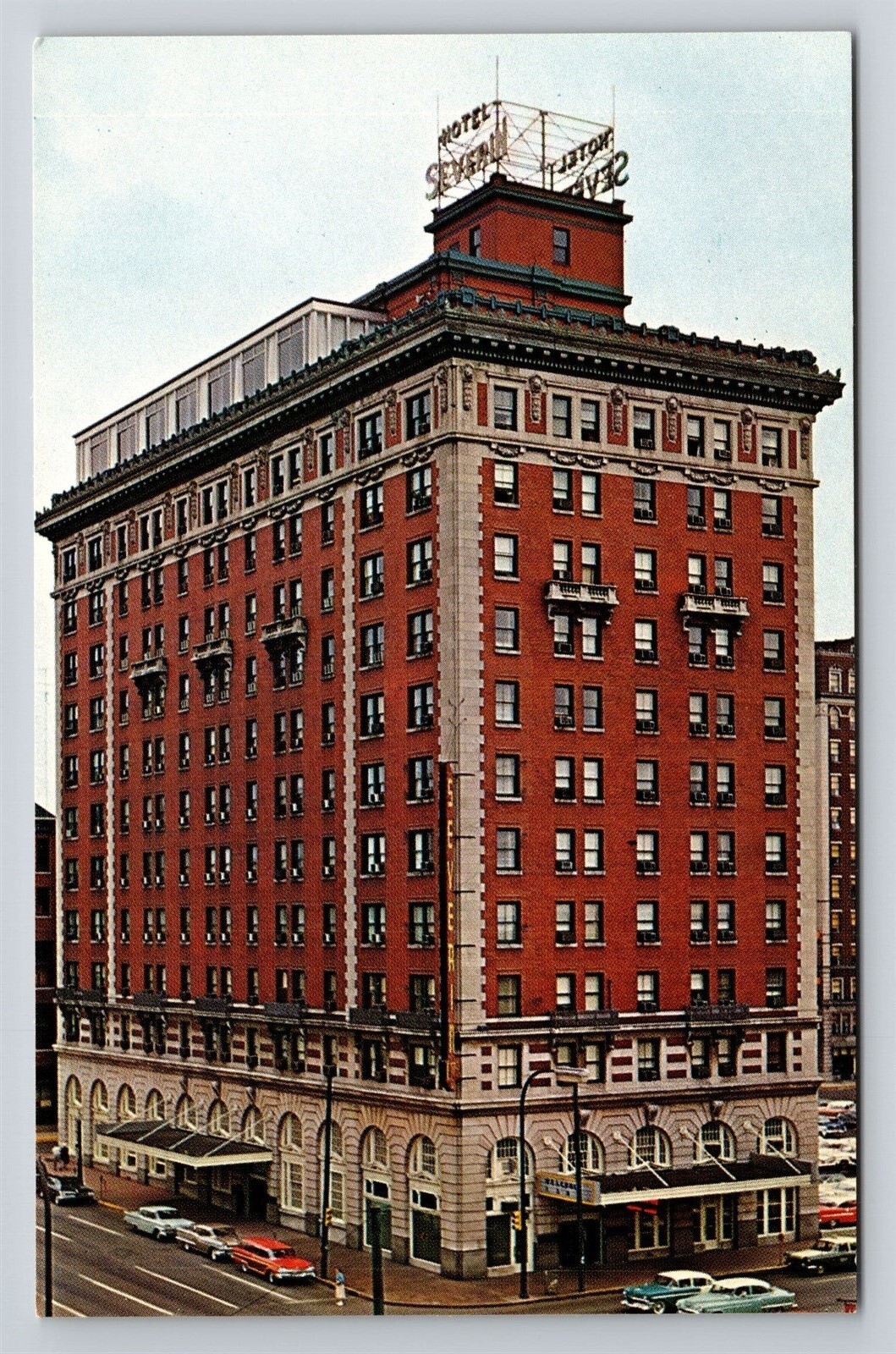 Hotel Severin Indianapolis IN Indiana Vintage Postcard View Old Cars 1950s Hotel Severin Indianapolis IN Indiana Vintage Postcard View Old Cars 1950s