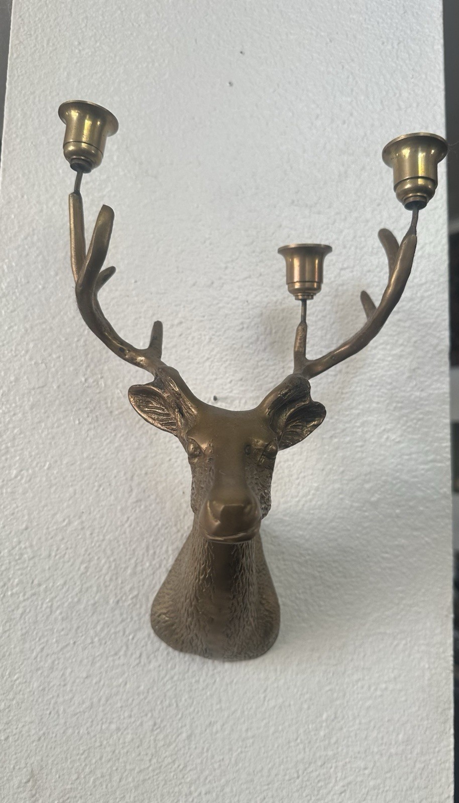 Stellar bronze deer-design wall sconce for candles Stellar bronze deer-design wall sconce for candles