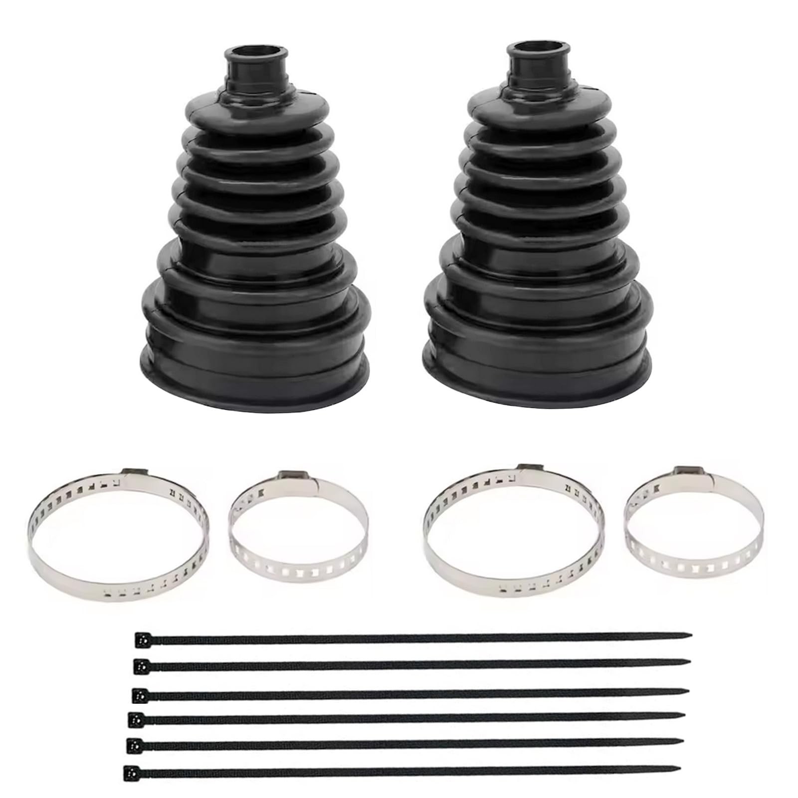 2 PCS Silicone CV Joint Boot Repair Kits Fit for 19mm to 24mm Shafts with 4 S...