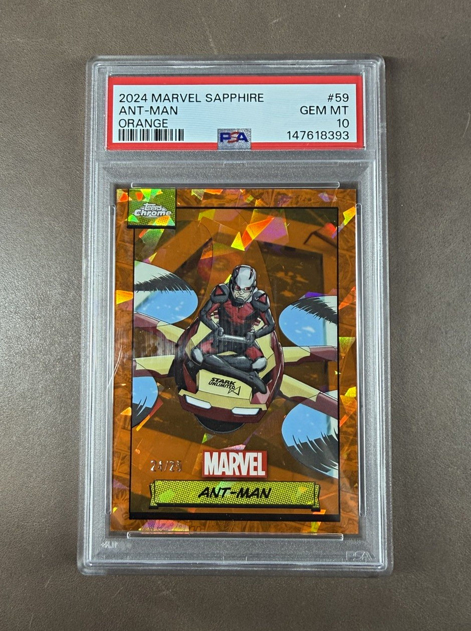 Topps 2024 Marvel Sapphire Ant-Man Orange #59 Serial Numbered /25 PSA 10