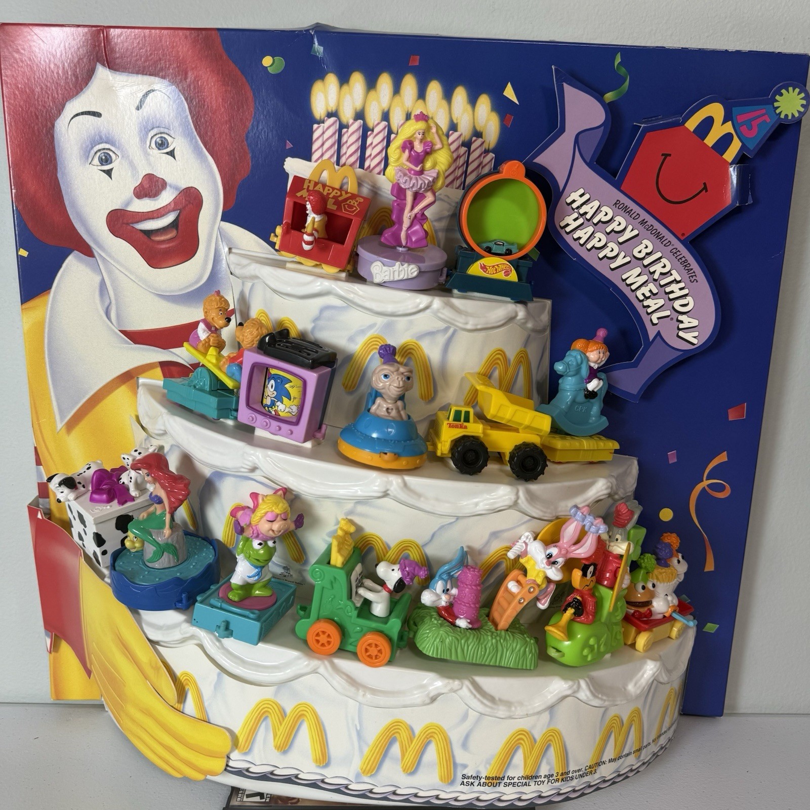 MCDONALDS 1994 15TH BIRTHDAY HAPPY MEAL DISPLAY - COMPLETE