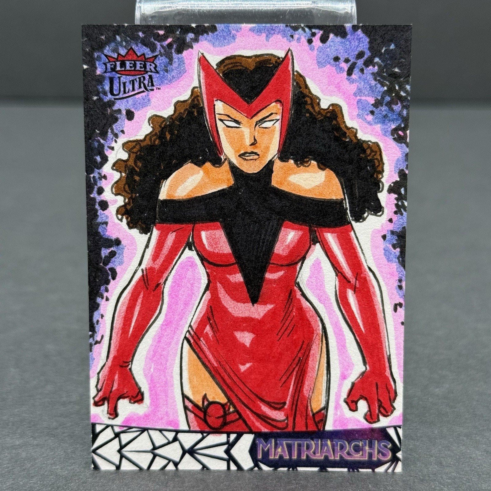 2024 Fleer Ultra Matriarchs of Marvel Art Sketch Card 1/1 Scarlet Witch Mat-79 2024 Fleer Ultra Matriarchs of Marvel Art Sketch Card 1/1 Scarlet Witch Mat-79