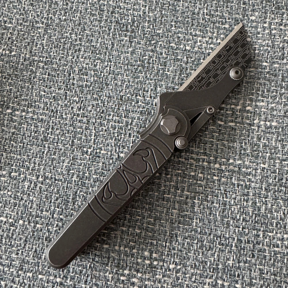 VALYRIAN Titanium Alloy EDC Mini Folding Pocket Knife Utility Blade VALYRIAN Titanium Alloy EDC Mini Folding Pocket Knife Utility Blade