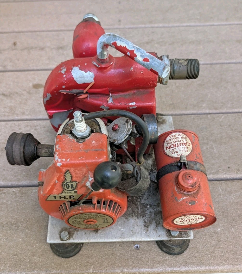 Vintage Ohlsson & Rice O&R Engine Motor With Kenco 61M Water Pump Pulls Over Vintage Ohlsson & Rice O&R Engine Motor With Kenco 61M Water Pump Pulls Over