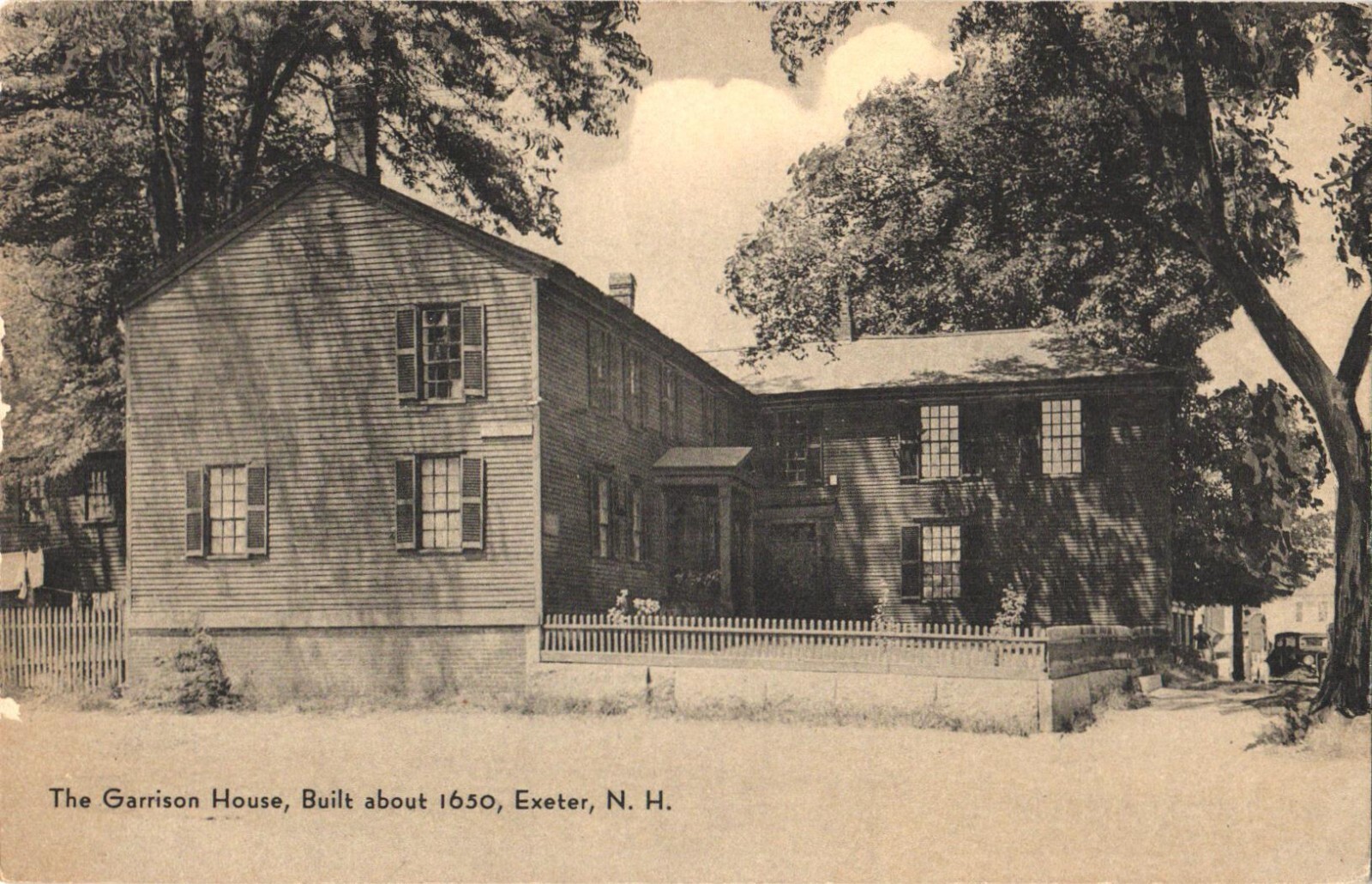 Exeter NH New Hampshire The Garrison House c1650 White Border Postcard Unused Exeter NH New Hampshire The Garrison House c1650 White Border Postcard Unused