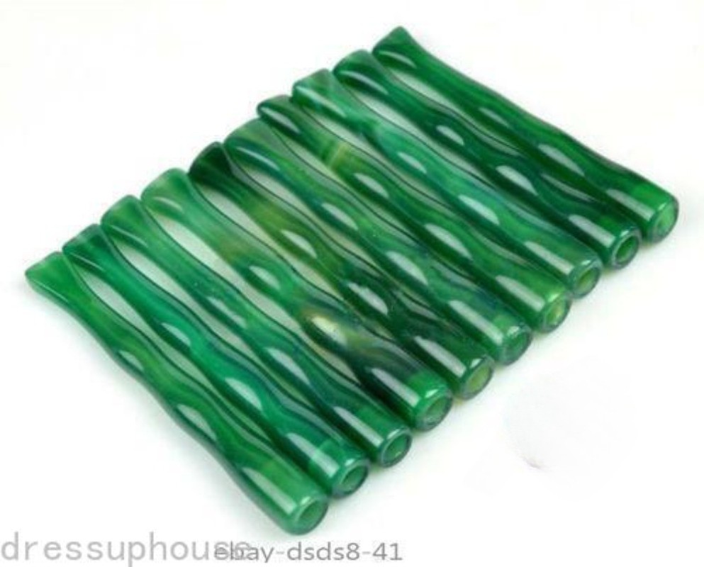 10pcs Handmade Green Agate Stone Cigarette Holders Wholesale 10pcs Handmade Green Agate Stone Cigarette Holders Wholesale