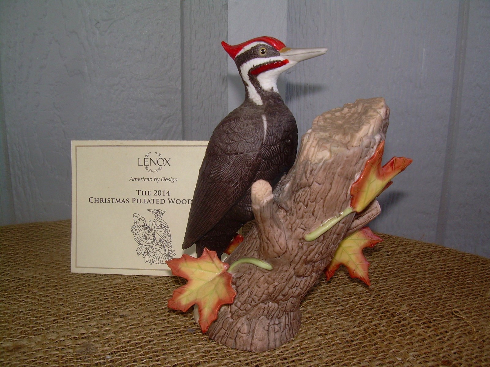 LENOX 2014 CHRISTMAS PILEATED WOODPECKER~MINT~COA~ NO BOX LENOX 2014 CHRISTMAS PILEATED WOODPECKER~MINT~COA~ NO BOX