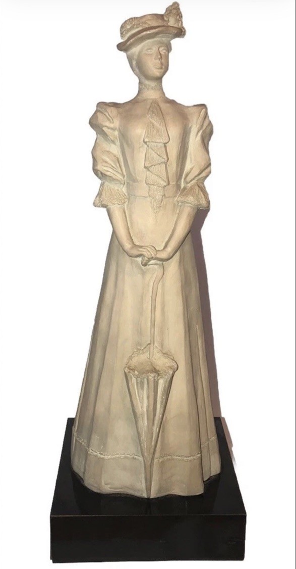 Nice Vintage 19" Victorian Women w/Parasol Art Deco Figurine Sculpture Austin Nice Vintage 19" Victorian Women w/Parasol Art Deco Figurine Sculpture Austin