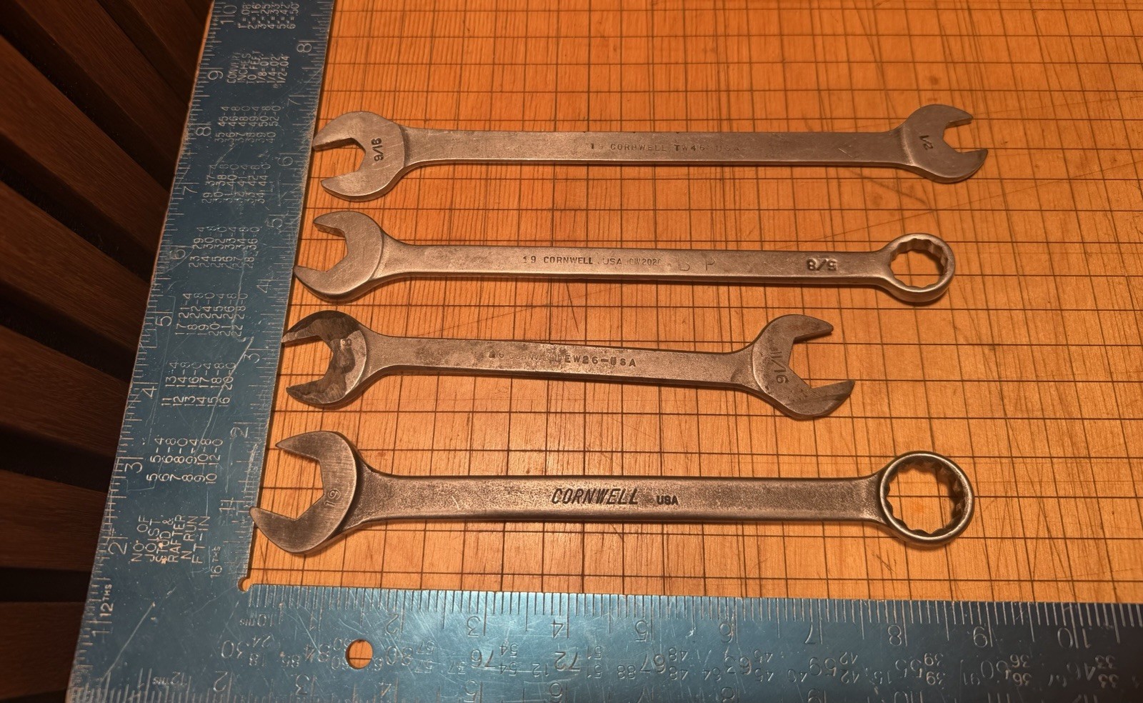 Vintage Cornwell Tools Wrench Lot 4pc Tappet TW46 CW2021 EW26 CWB-19MMS USA Vintage Cornwell Tools Wrench Lot 4pc Tappet TW46 CW2021 EW26 CWB-19MMS USA