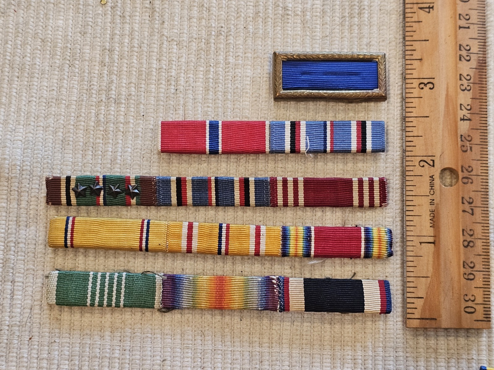 WWI WWII US Army Marine Navy PUC Ribbon Bar Lot L@@K WWI WWII US Army Marine Navy PUC Ribbon Bar Lot L@@K