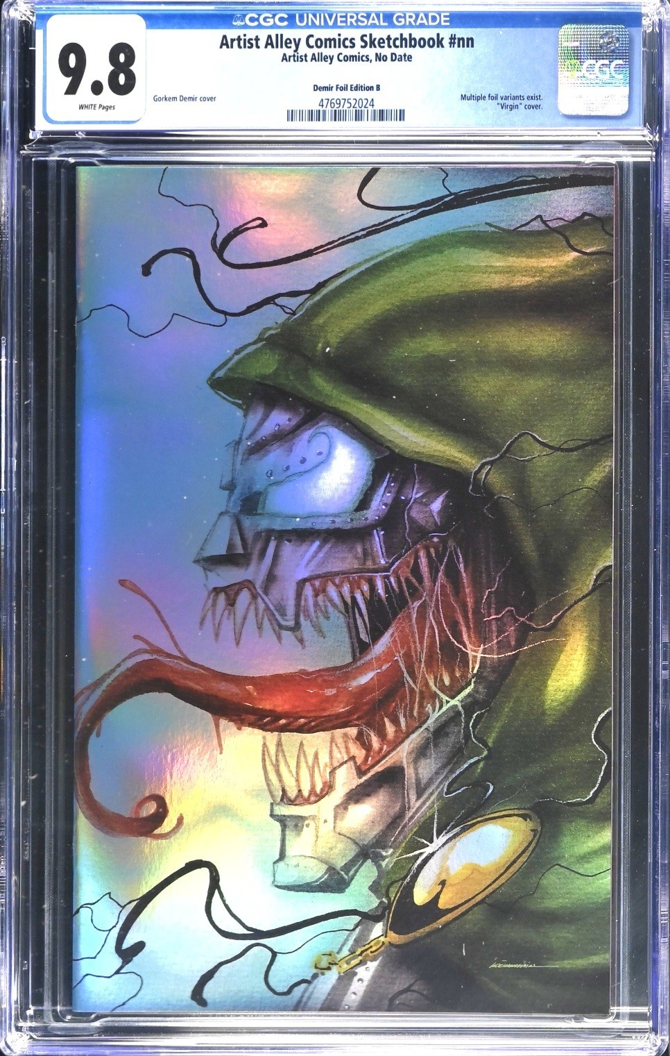 Artist Alley Comics Sketchbook - Venomized Doom Virgin Foil - Gorkem Demir