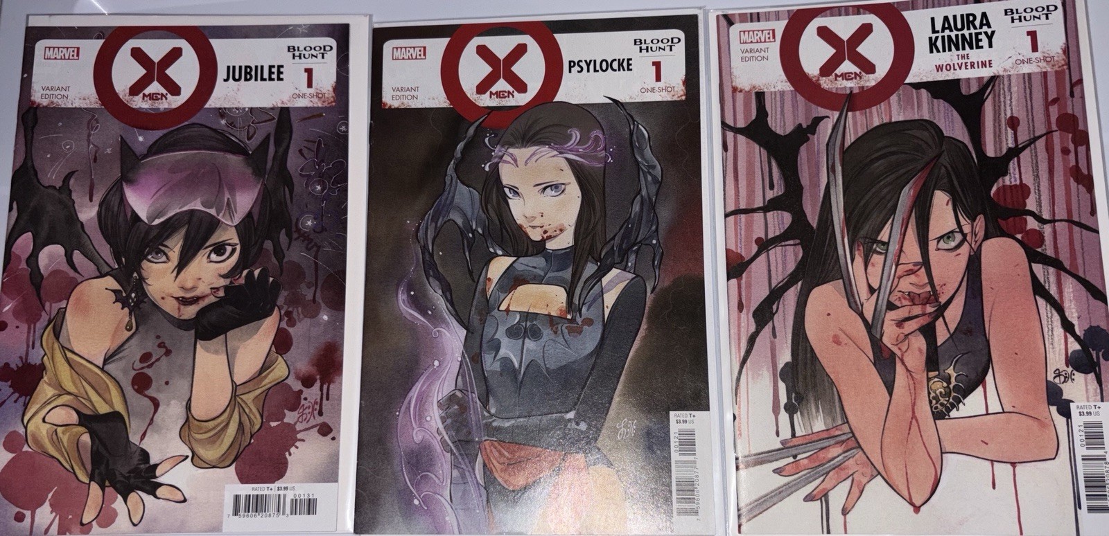 X-Men Blood Hunt Jubilee PSYLOCKE Laura Kinney #1 Peach Momoko Variant Comic Set X-Men Blood Hunt Jubilee PSYLOCKE Laura Kinney #1 Peach Momoko Variant Comic Set