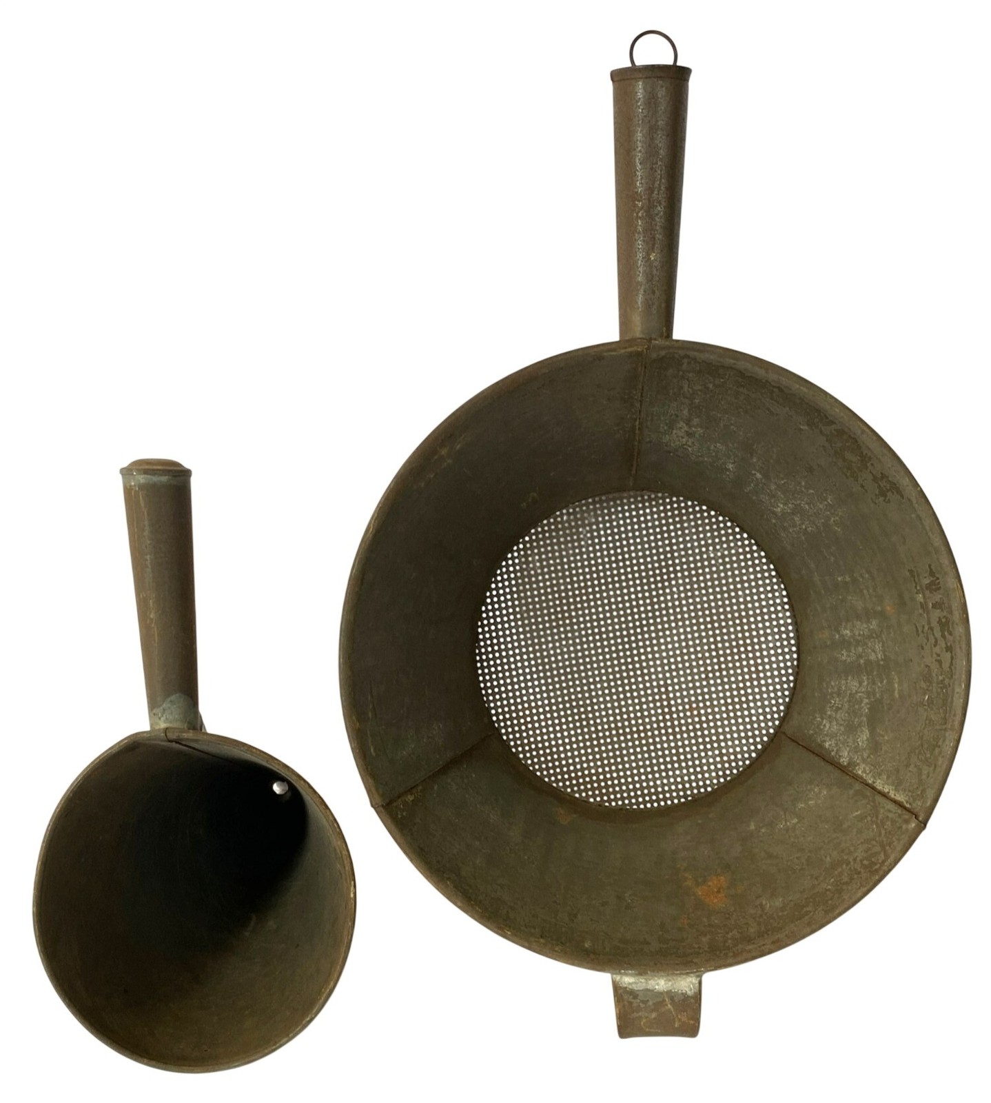 Vintage Antique Kitchen Tool Funnel Strainer Metal Hand Crafted Primitive Rustic Vintage Antique Kitchen Tool Funnel Strainer Metal Hand Crafted Primitive Rustic