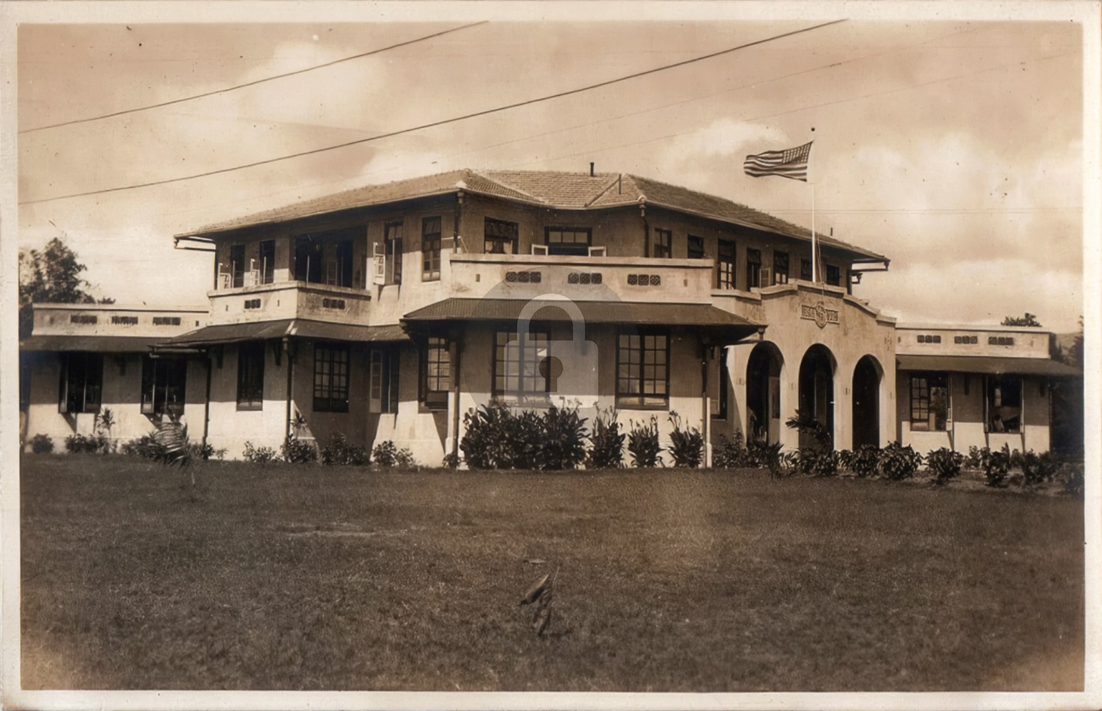 Cebu Philippines Front Bldg. Flag c1930s RPPC Photo Postcard COPY Cebu Philippines Front Bldg. Flag c1930s RPPC Photo Postcard COPY