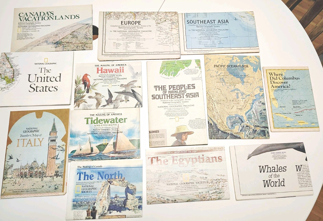 Lot of 13 Vintage National Geographic Maps Bundle 1969-1986 Europe Italy US Lot of 13 Vintage National Geographic Maps Bundle 1969-1986 Europe Italy US