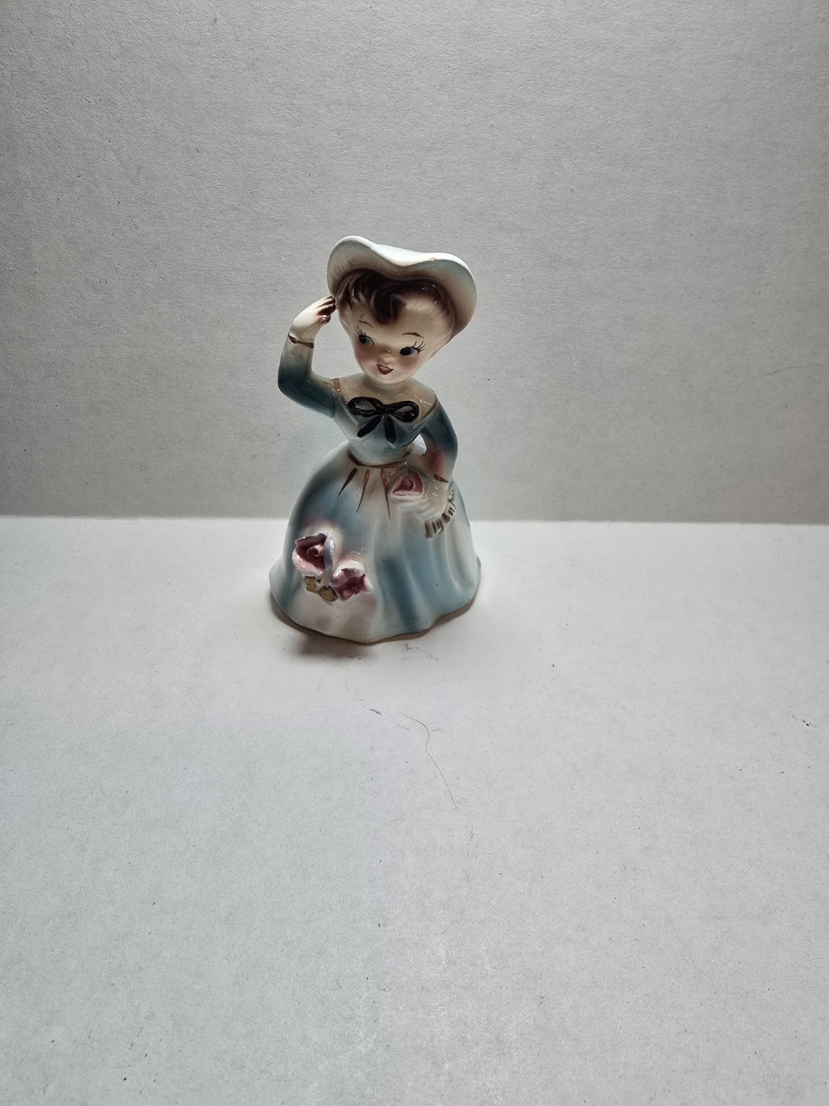 HTF 3 1/2" Porcelain Girl Figurine Saluting