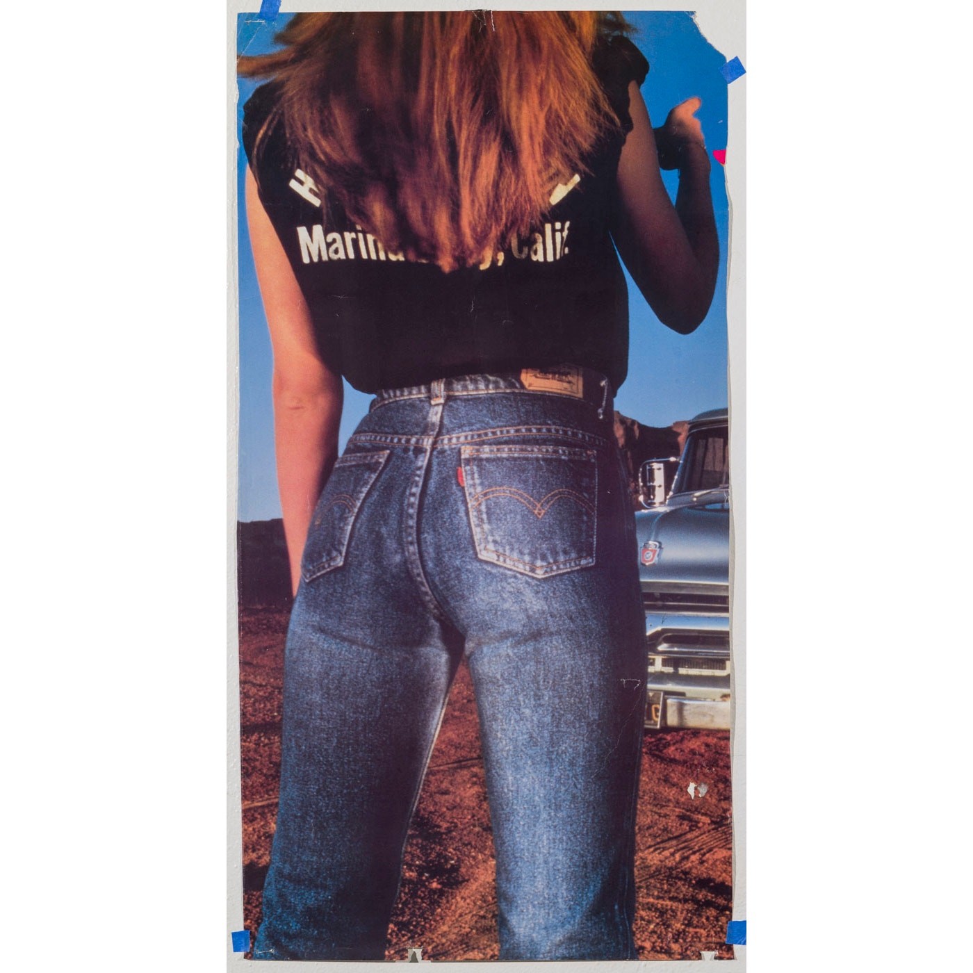 1970s Levi’s Jeans Poster 12"x24" Marina Del Rey Advertising Art Denim Promo