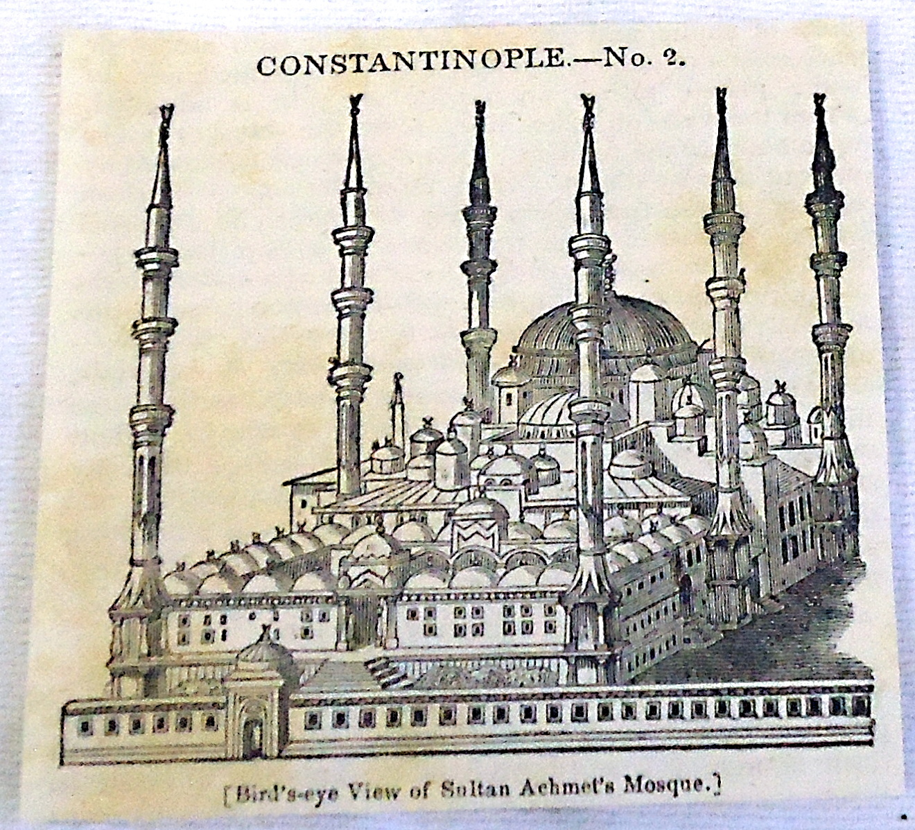 1832 small magazine engraving ~ View of Sultan Achment's Mosque ~ CONSTANTINOPLE 1832 small magazine engraving ~ View of Sultan Achment's Mosque ~ CONSTANTINOPLE
