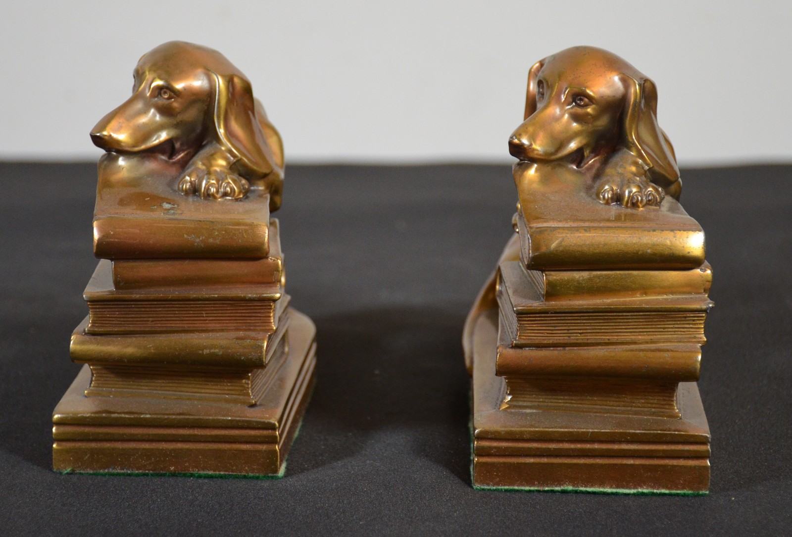 Vintage MCM PM Craftsman Brass Naughty Datsun Dog Bookends Vintage MCM PM Craftsman Brass Naughty Datsun Dog Bookends