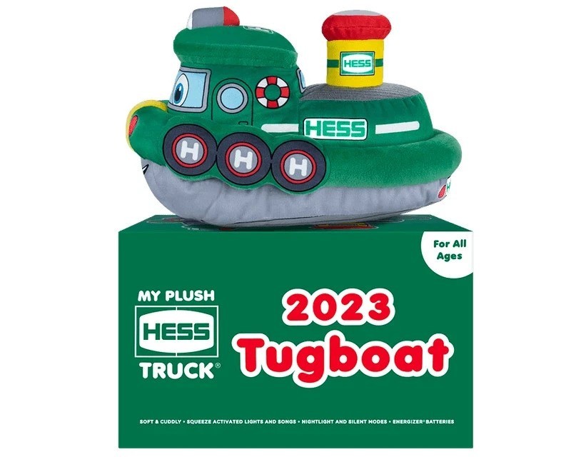Hess 2023 Tugboat My Plush Hess Truck Collectible Sealed NIB Commemorative Year Hess 2023 Tugboat My Plush Hess Truck Collectible Sealed NIB Commemorative Year