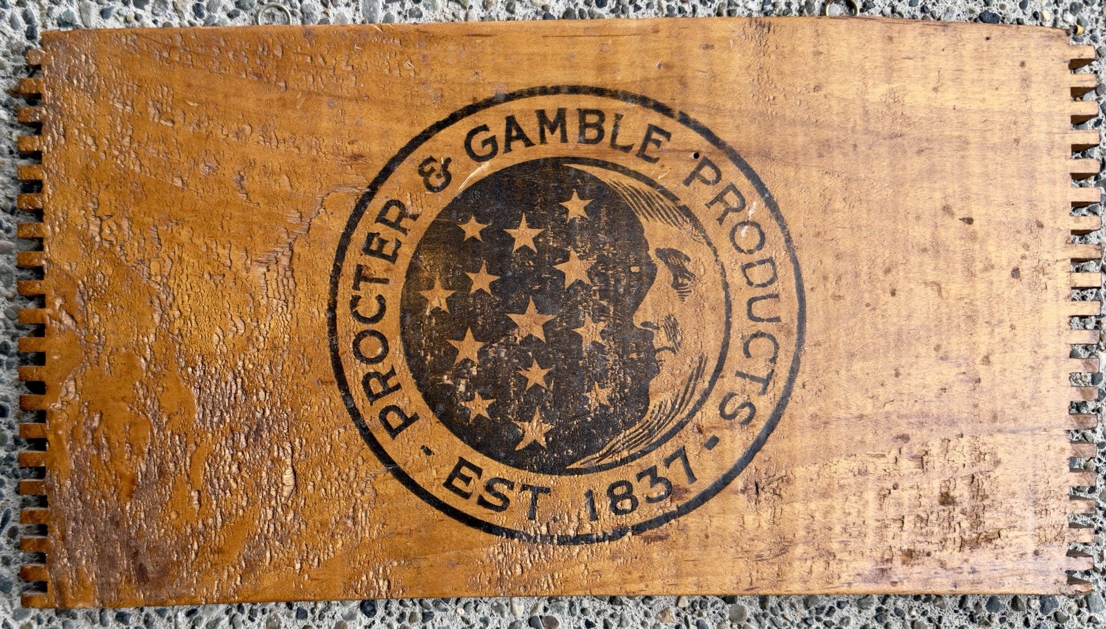 Vintage Procter & Gamble P&G Wood Advertising Plaque Sign Est 1837 Logo 15x8” Vintage Procter & Gamble P&G Wood Advertising Plaque Sign Est 1837 Logo 15x8”