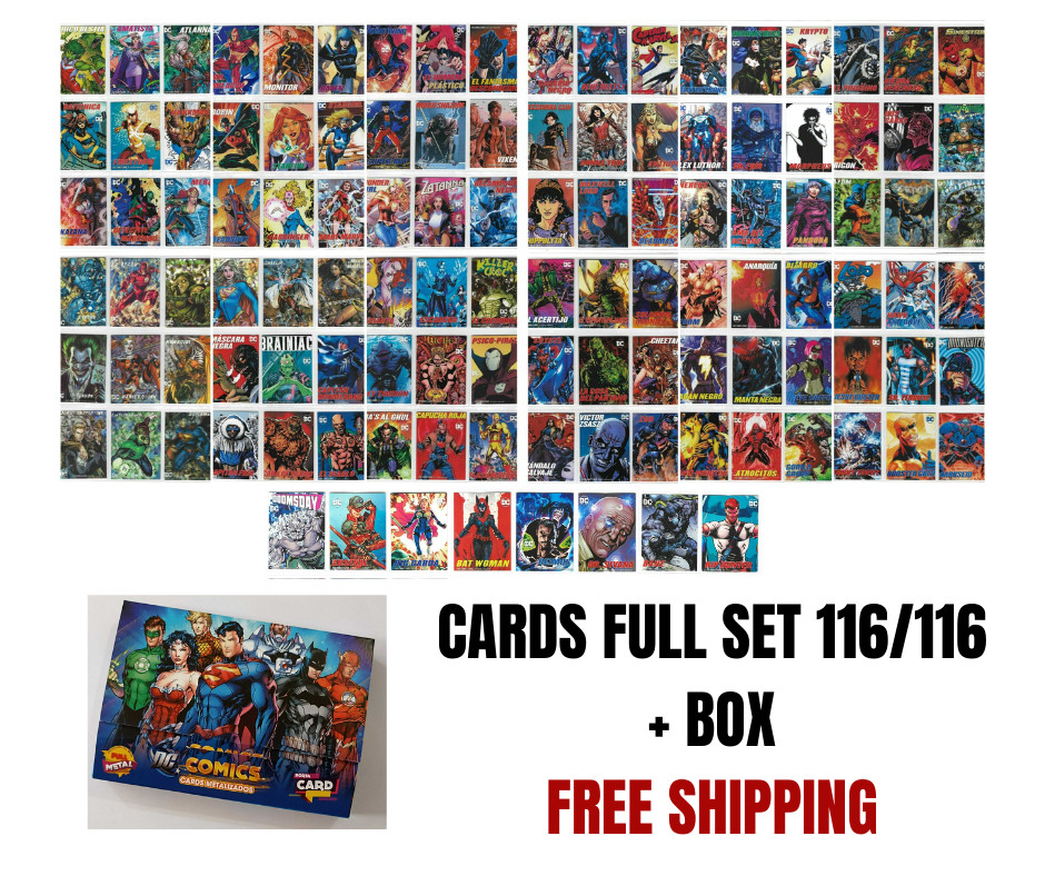2019 DC COMICS Full Set 116/116 Cards + Collectible Case Peru Edition Batman 2019 DC COMICS Full Set 116/116 Cards + Collectible Case Peru Edition Batman