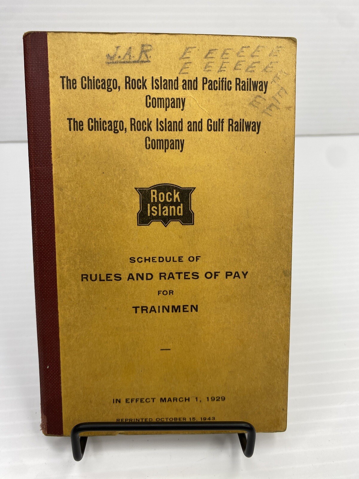 1929 Chicago, Rock Island & Pacific Railway Co Agreement Rule Rates of Pay Book 1929 Chicago, Rock Island & Pacific Railway Co Agreement Rule Rates of Pay Book