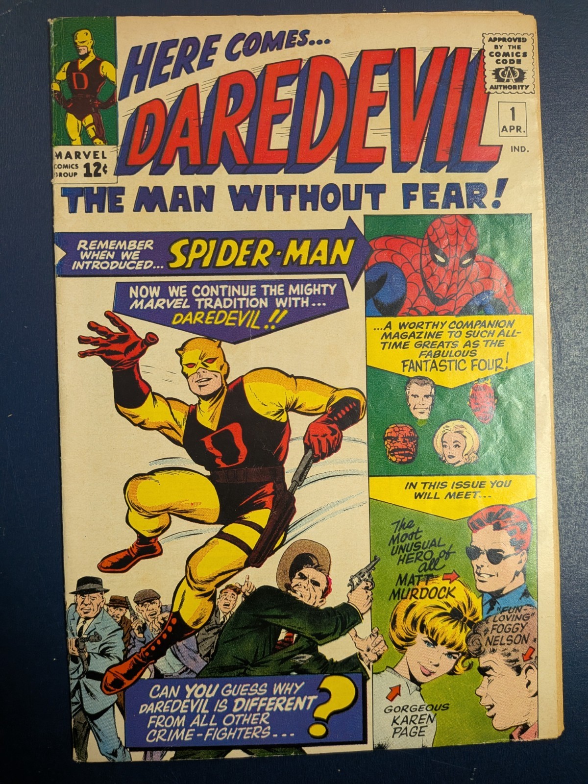 DAREDEVIL #1 SUPER KEY STAN LEE 1964 ORIGIN 1ST APPEARANCE MARVEL 1ST ISSUE