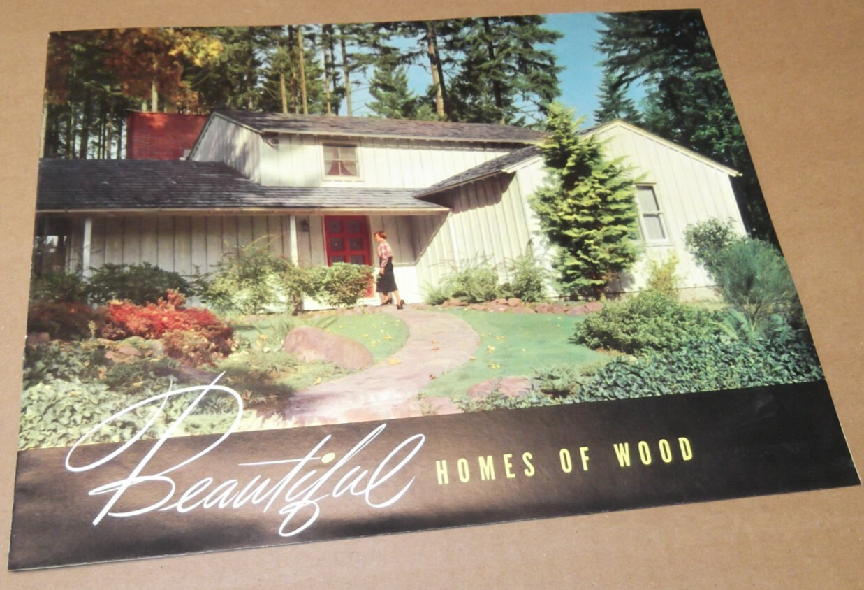 1953 Beautiful Homes of Wood Brochure Interior Exterior Home Design Vintage 1953 Beautiful Homes of Wood Brochure Interior Exterior Home Design Vintage